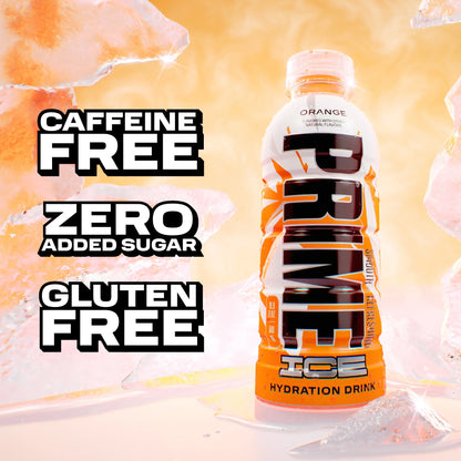 Prime Ice Bebida Deportiva Hidratante Naranja, 16,9 fl oz, Botella