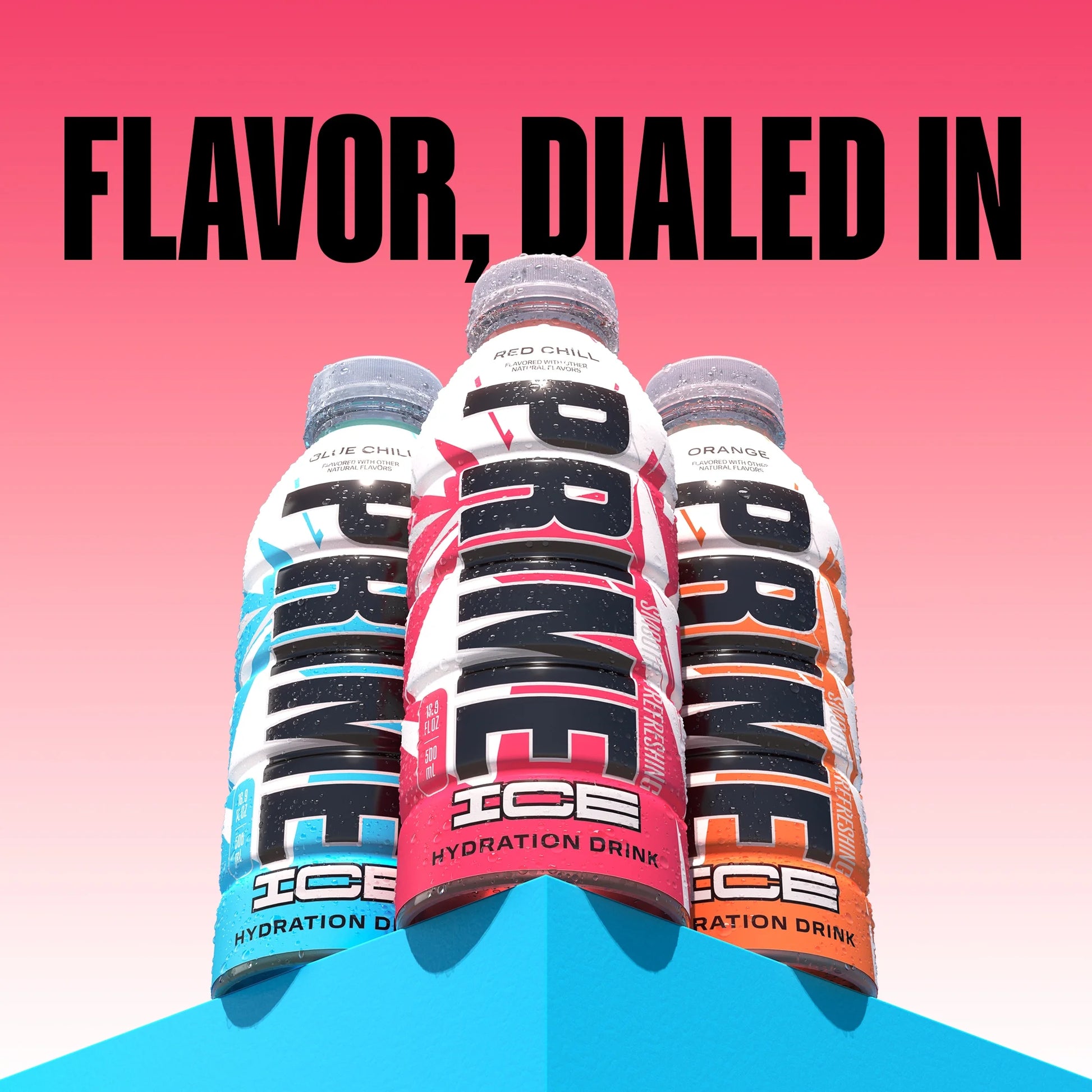 Prime Ice Bebida Deportiva Hidratante Red Chill, 16.9 fl oz, Botella