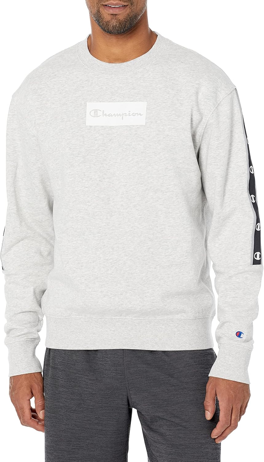 Champion Sudadera polar con logotipo de peso medio para hombre