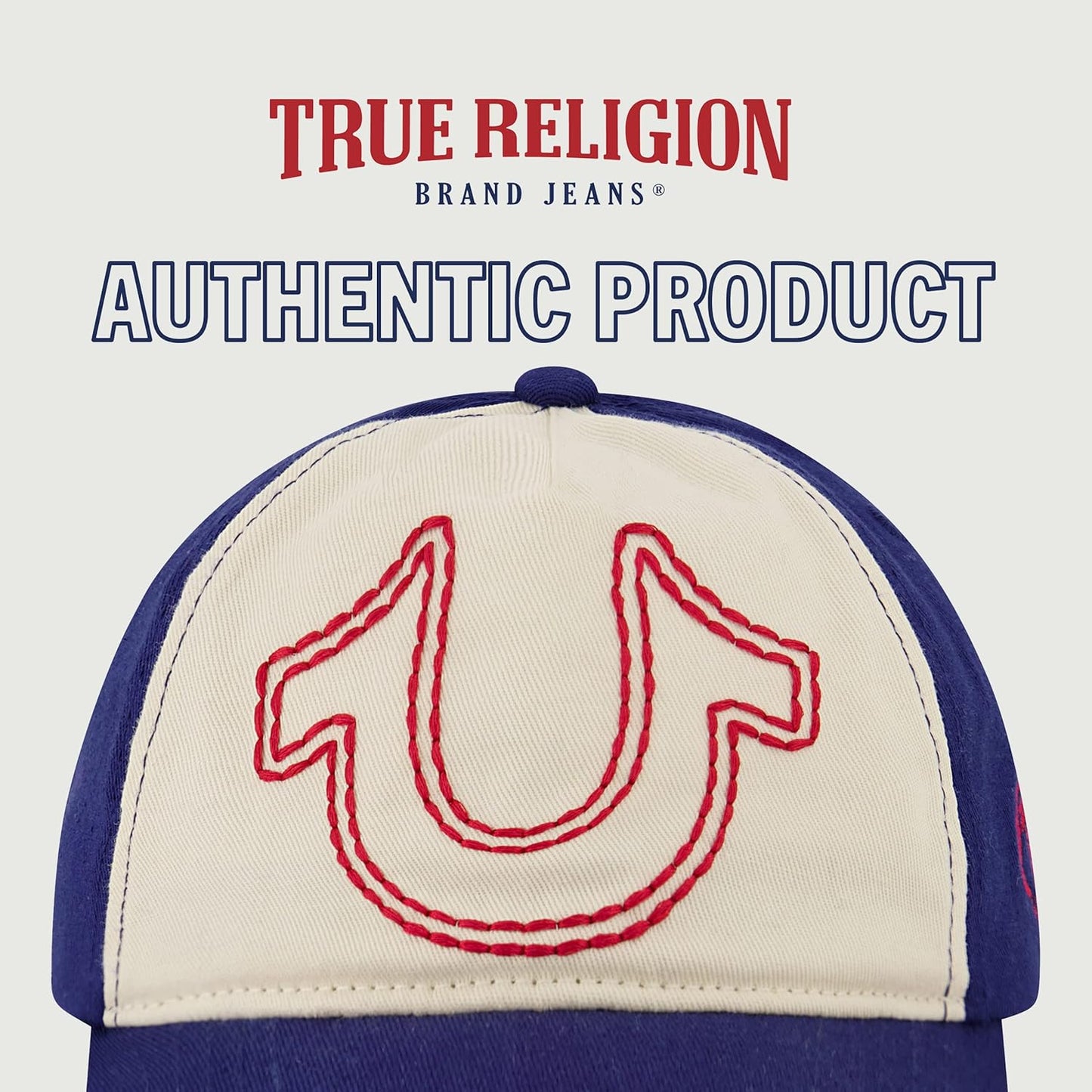 True Religion Sombrero de béisbol para niños con logotipo grande de herradura