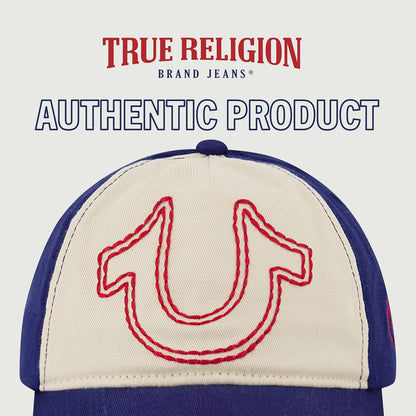 True Religion Sombrero de béisbol para niños con logotipo grande de herradura
