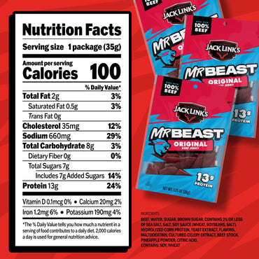 Mr Beast Original Beef Jerky 35g