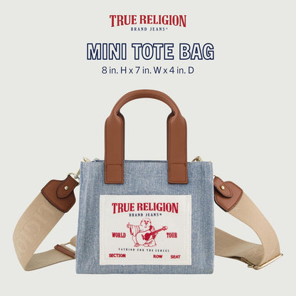 True Religion Bolso de mano, mini bolso de hombro de viaje para mujer con correa ajustable