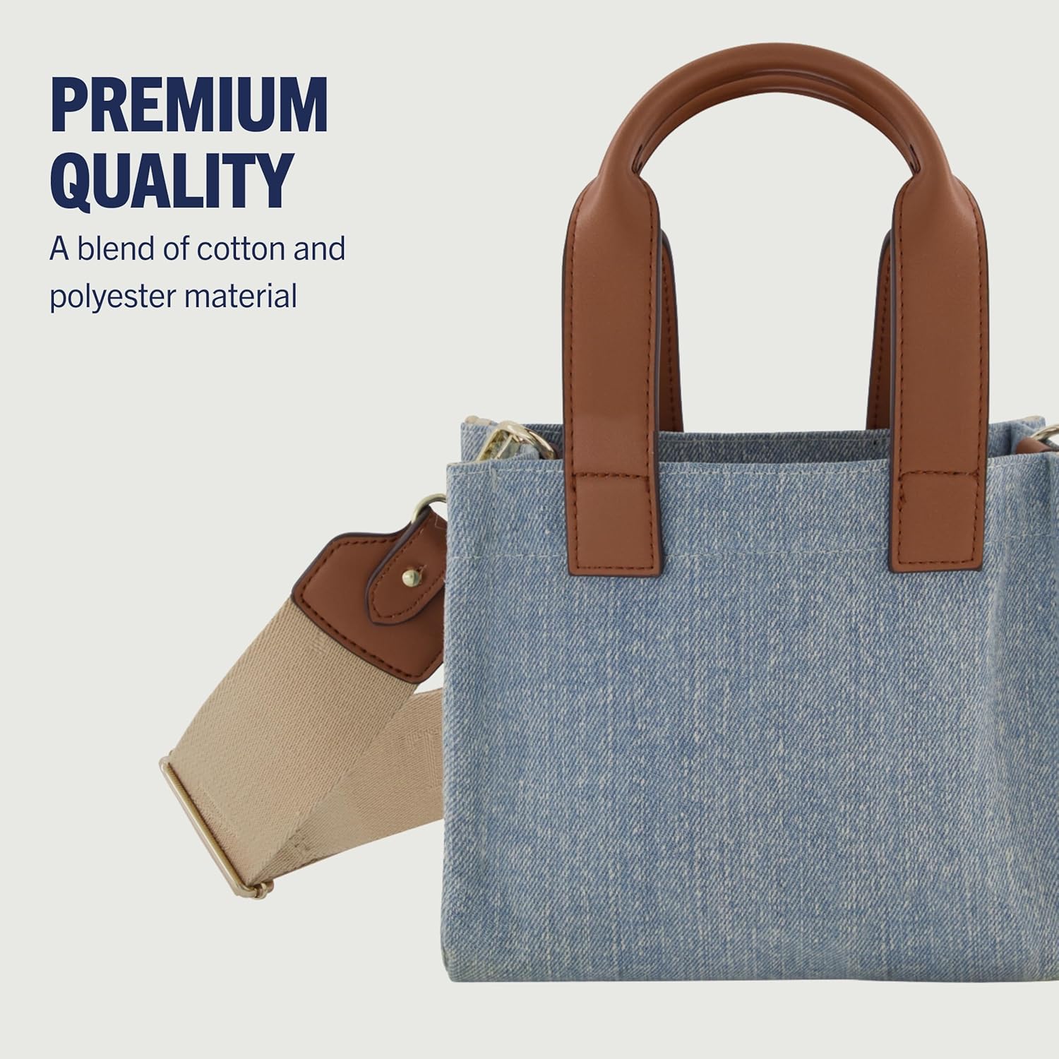 True Religion Bolso de mano, mini bolso de hombro de viaje para mujer con correa ajustable