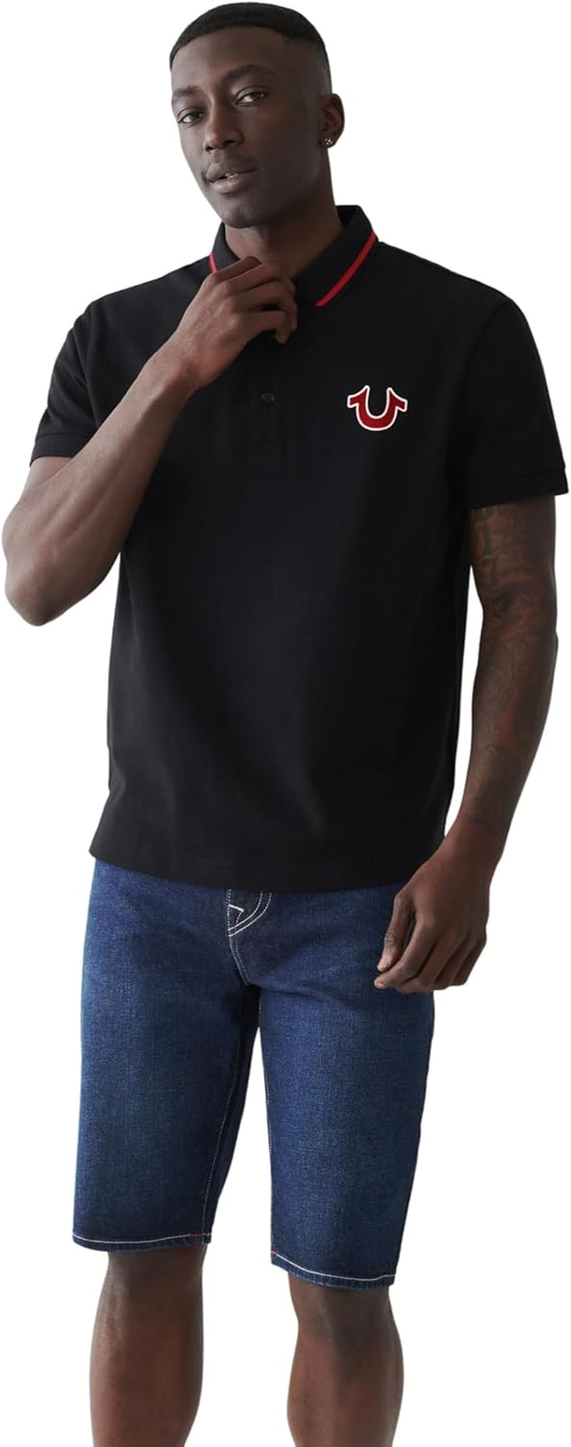 True Religion Polo con punta JV7 para hombre