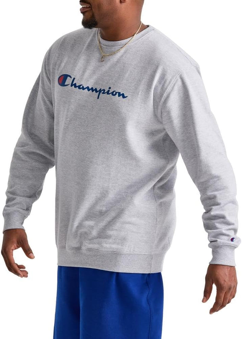 Champion - Sudadera de vellón Powerblend de peso medio con cuello redondo para hombre