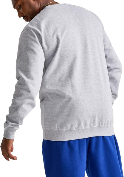 Champion - Sudadera de vellón Powerblend de peso medio con cuello redondo para hombre