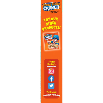 Cap'n Crunch's Cereal Crujiente de Mantequilla de Maní Tamaño Familiar (18.8 oz)