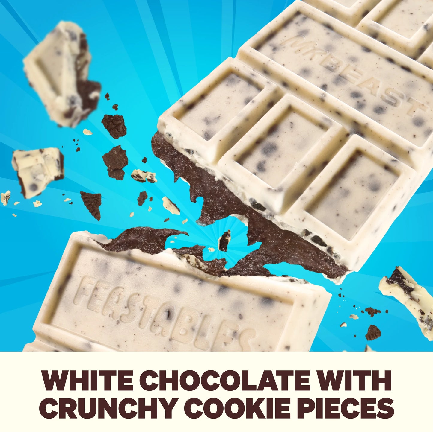 Mr Beast Cookies and Creme White Chocolate Bar, 2.1 Oz (60G), 1 Bar