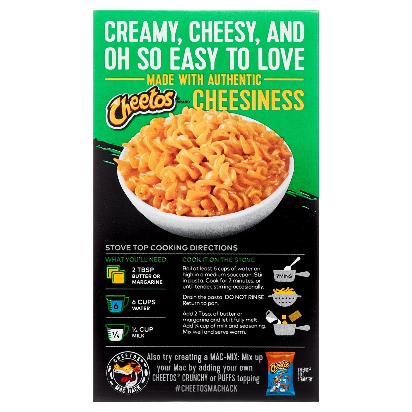 Cheetos Mac 'N Cheese , Sabor a Jalapeño con Queso, Mac y Queso, Macarrones con Queso, Caja Estable de 5.7 oz