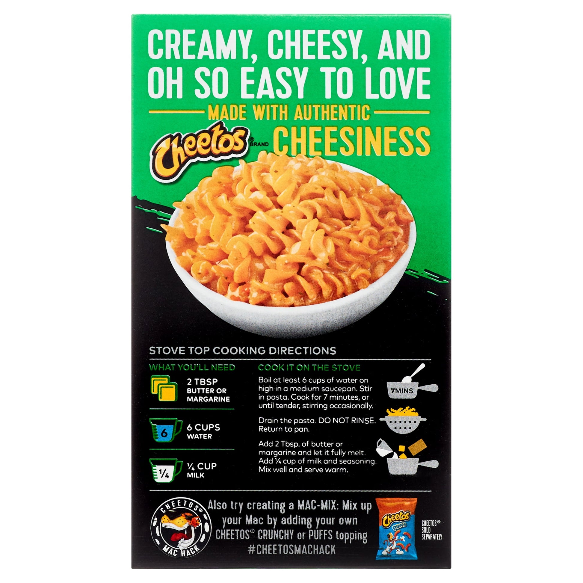 Cheetos Mac 'N Cheese , Sabor a Jalapeño con Queso, Mac y Queso, Macarrones con Queso, Caja Estable de 5.7 oz