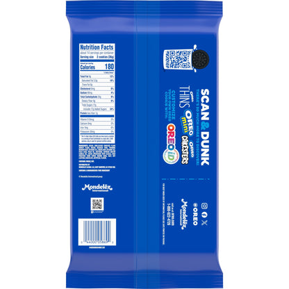 OREO Thins Galletas Sándwich de Chocolate con Crema de Menta, Tamaño Familiar, 11.78 oz