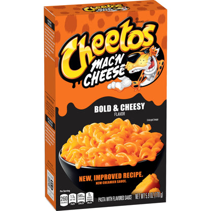Cheetos Mac N Cheese Pasta con Salsa Saborizada Sabor Atrevido y Cursi, Caja de 5.9 oz