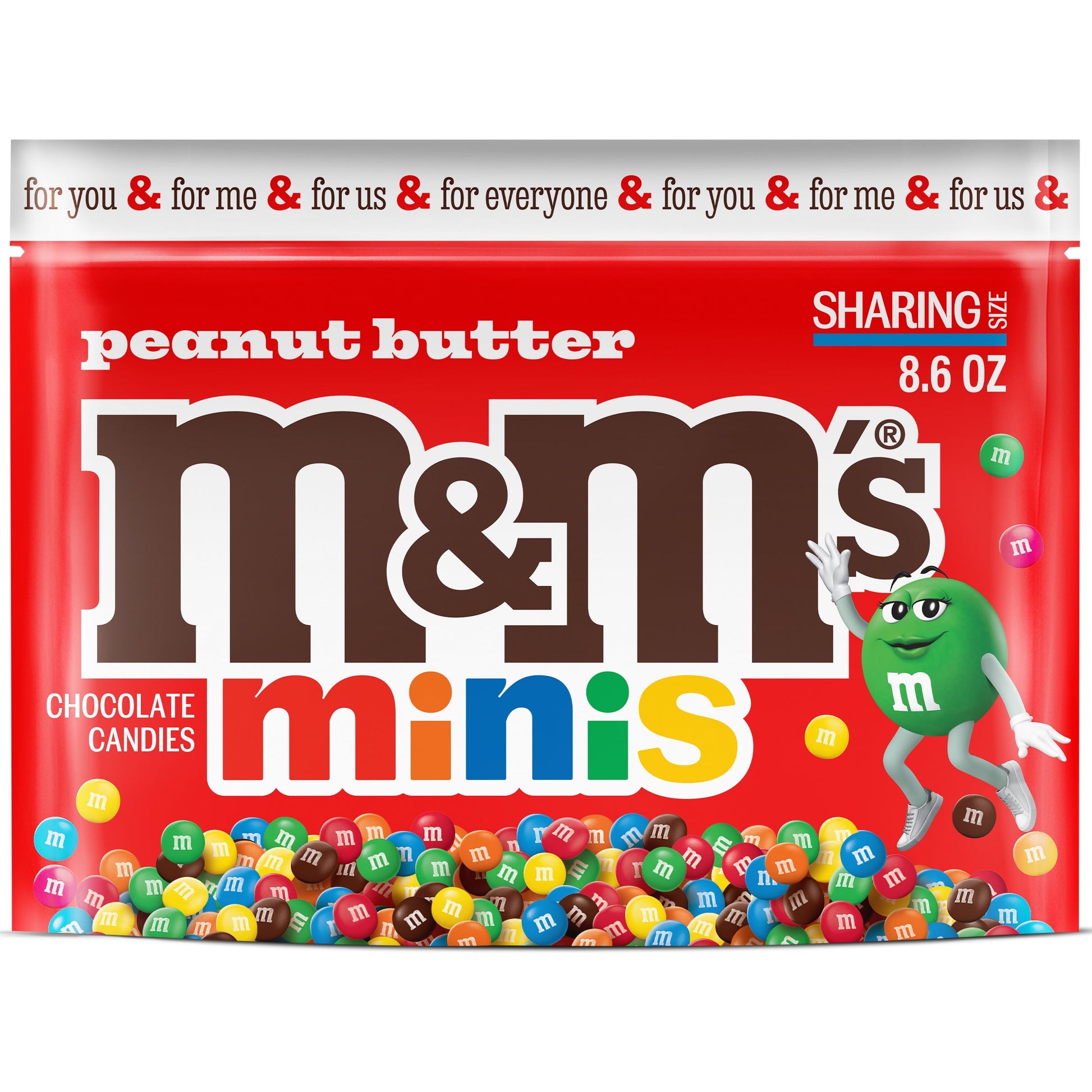 M&M's Caramelo de Chocolate con Leche y Mantequilla de Maní Minis Tamaño para Compartir: 8,6 oz. Bolsa
