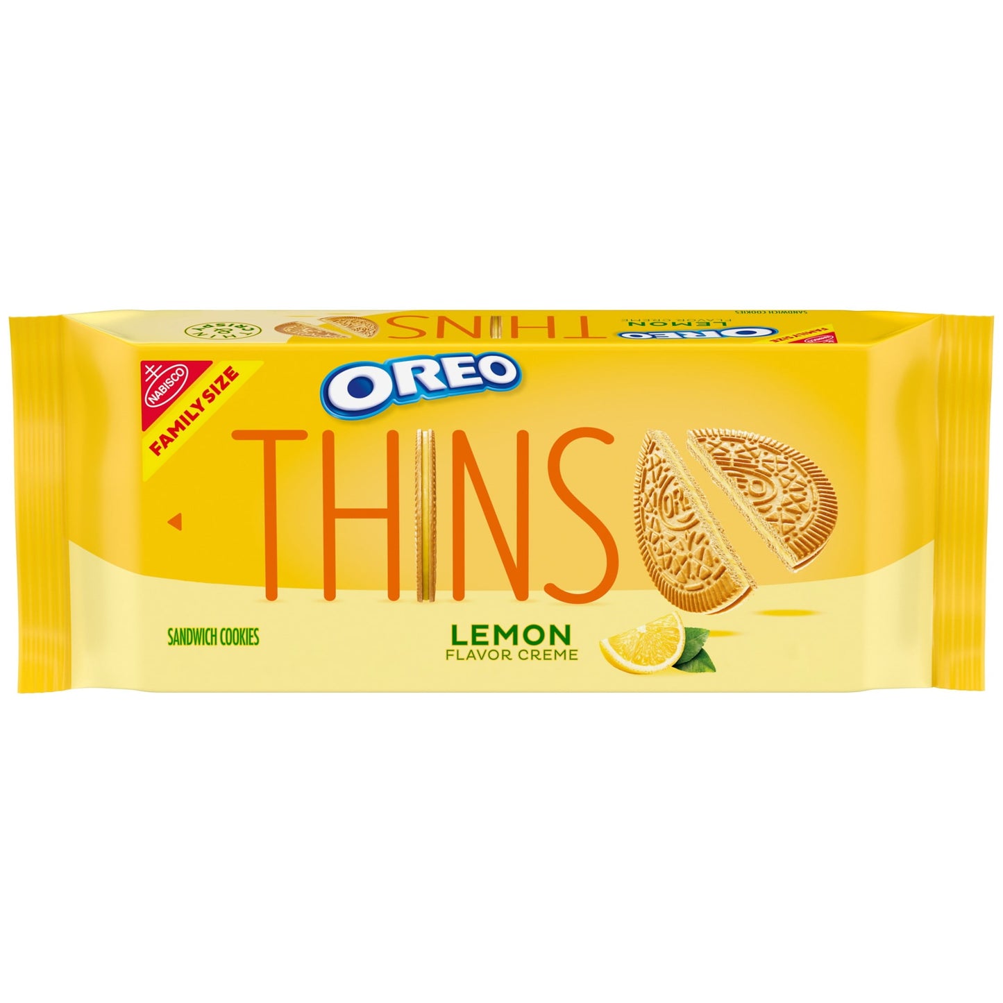 OREO Thins Galletas Sándwich de Crema de Limón Tamaño Familiar
