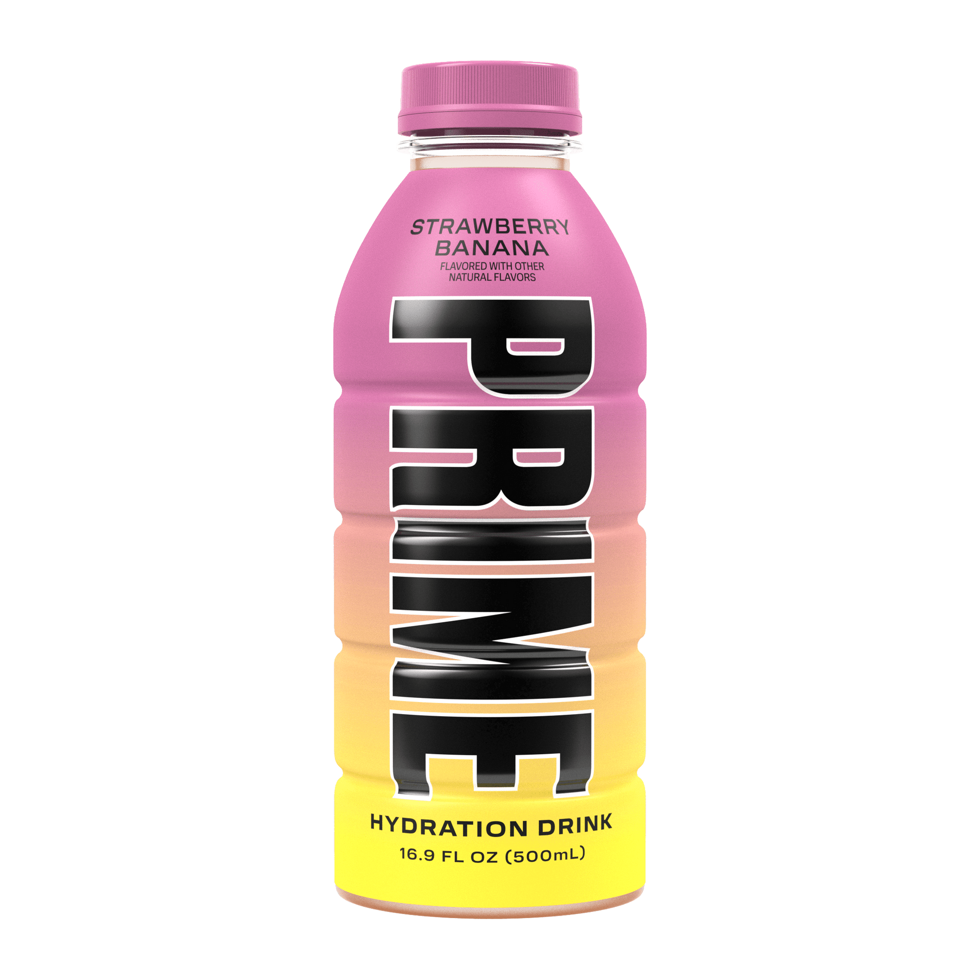 Prime Hydration Bebida Deportiva Fresa y Plátano, 16,9 fl oz, Botella