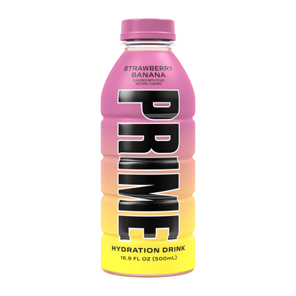 Prime Hydration Bebida Deportiva Fresa y Plátano, 16,9 fl oz, Botella