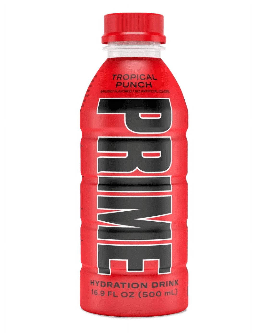 Prime Hydration Bebida Tropical Punch, 16,9 fl oz, Botella de Plástico Individual