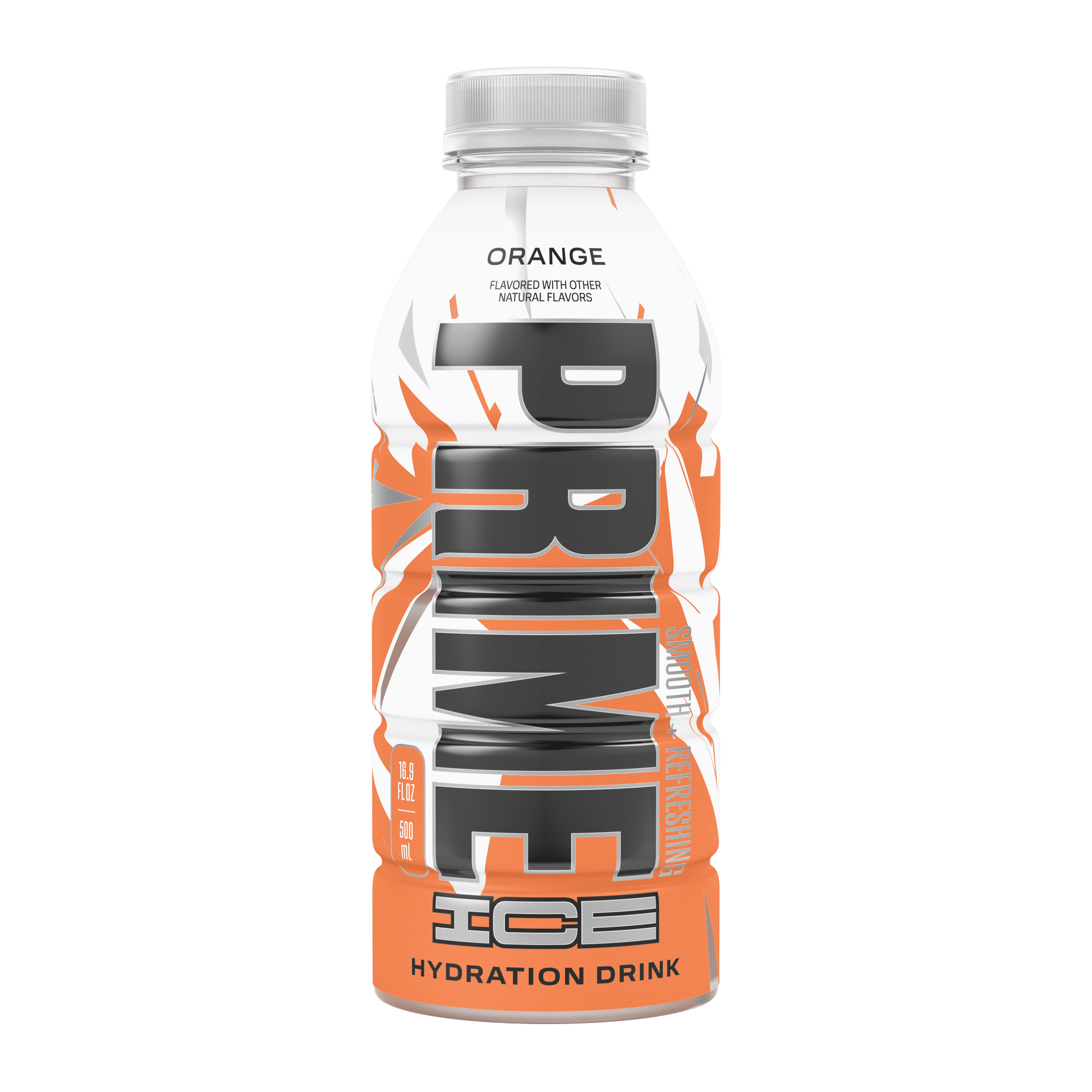 Prime Ice Bebida Deportiva Hidratante Naranja, 16,9 fl oz, Botella