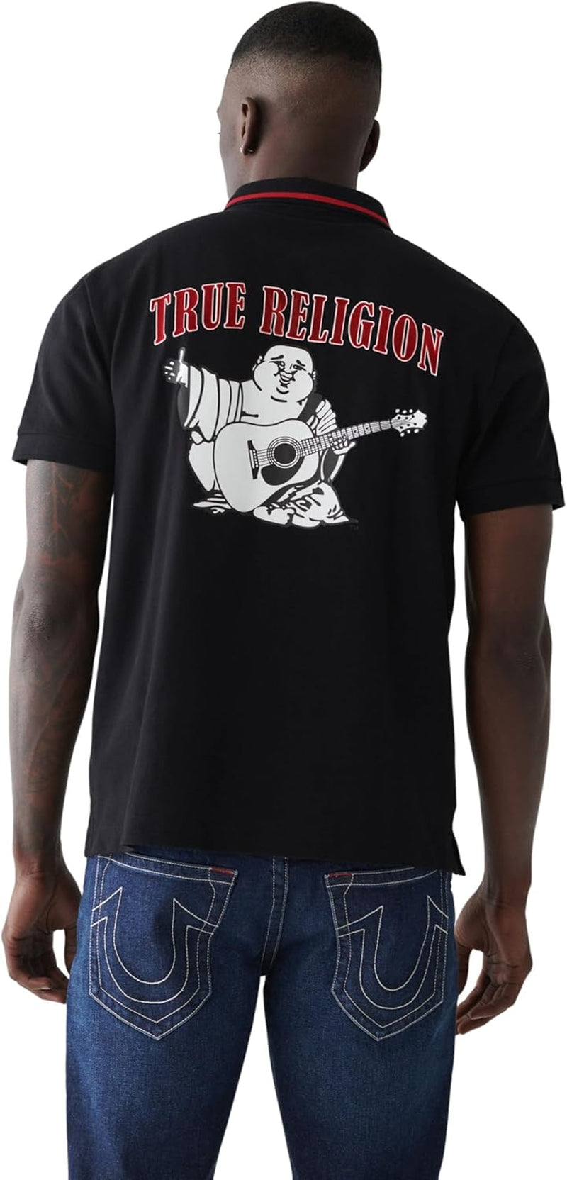 True Religion Polo con punta JV7 para hombre