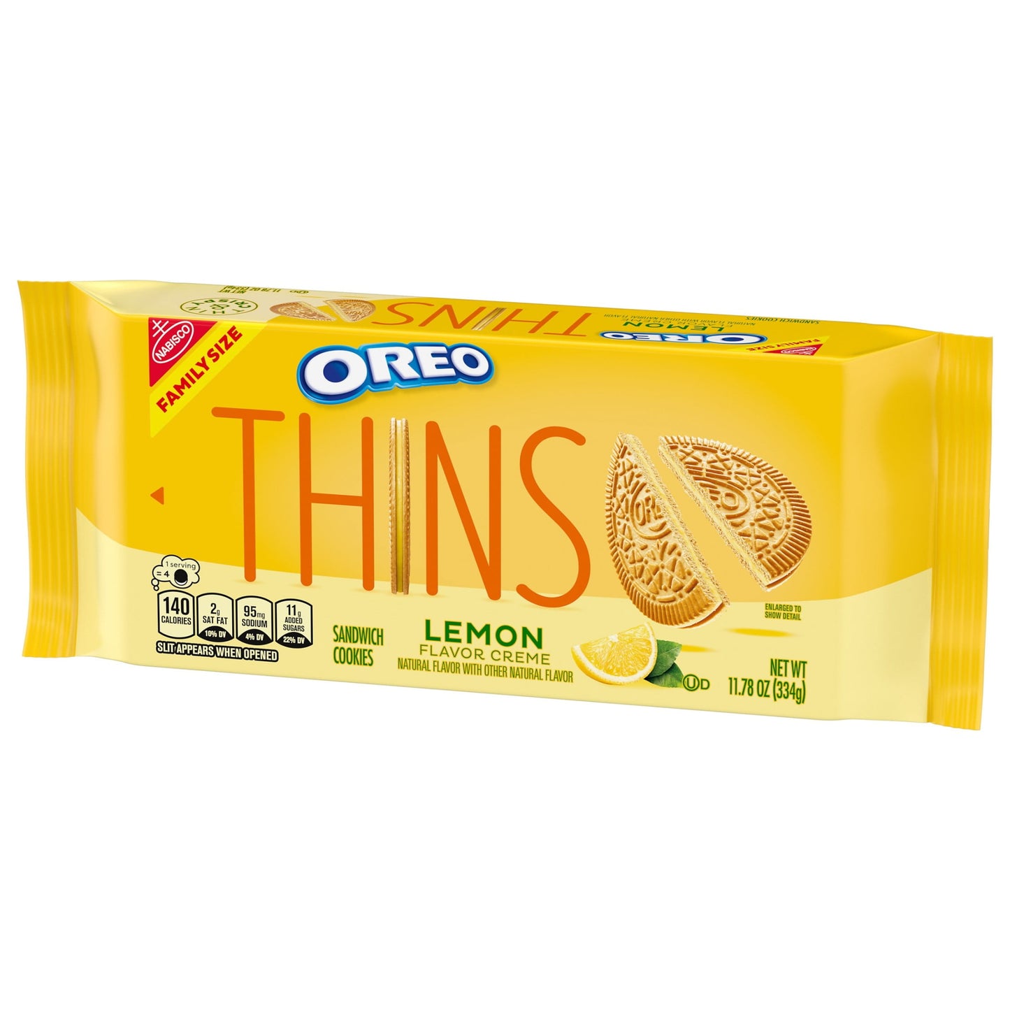 OREO Thins Galletas Sándwich de Crema de Limón Tamaño Familiar