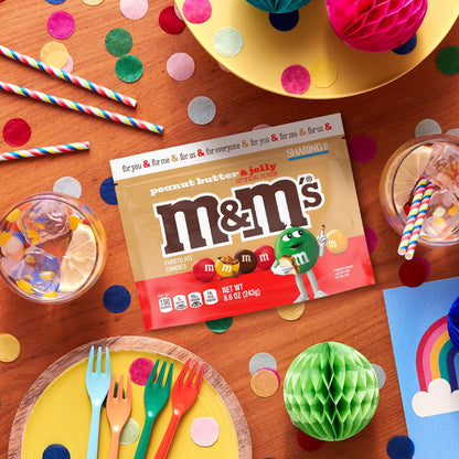 M&M's Mantequilla de Maní y Gelatina, Bolsa de 8.6 oz