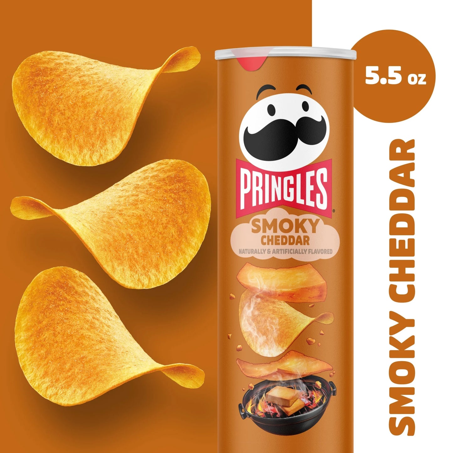 Pringles Smoky Cheddar  5.5 Oz 