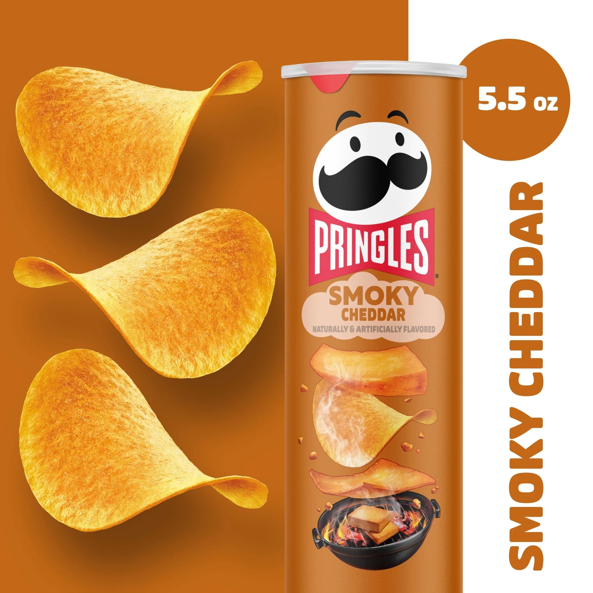 Pringles Smoky Cheddar  5.5 Oz 