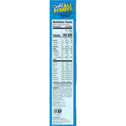 Cap'n Crunch's Oops Cereal Crujiente de Avena y Maíz Endulzado (16.9 oz.)