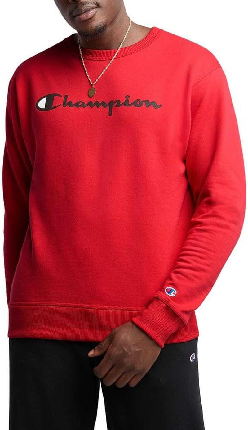 Champion - Sudadera de vellón Powerblend de peso medio con cuello redondo para hombre