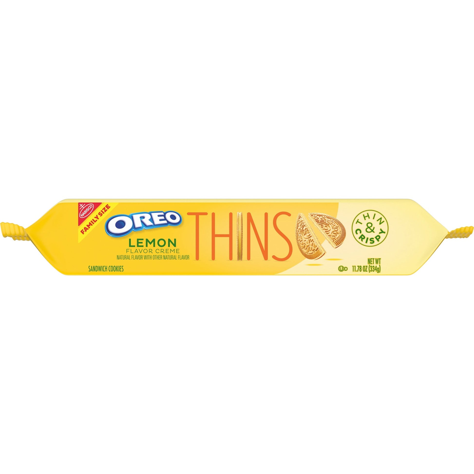 OREO Thins Galletas Sándwich de Crema de Limón Tamaño Familiar