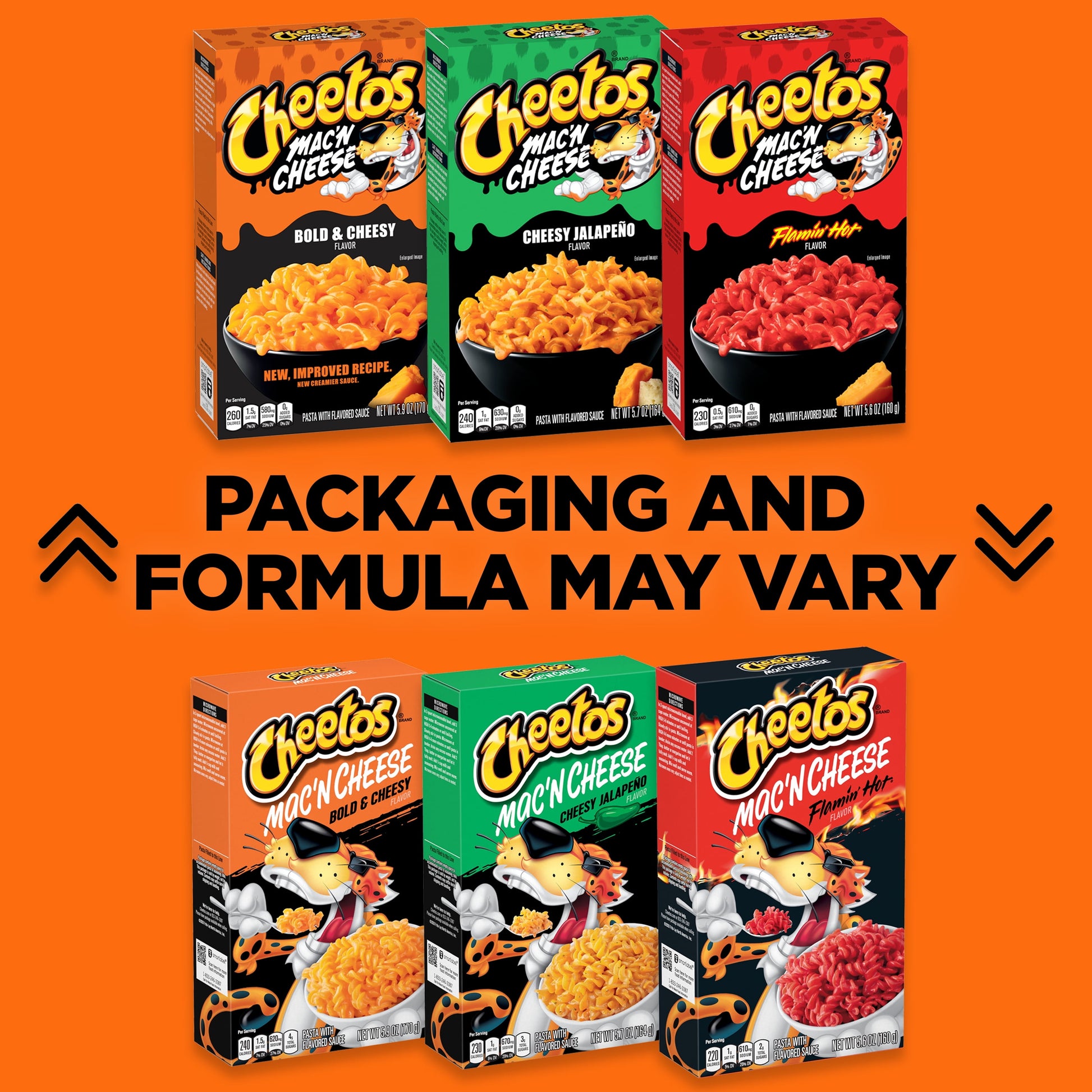 Cheetos Mac 'N Cheese , Sabor a Jalapeño con Queso, Mac y Queso, Macarrones con Queso, Caja Estable de 5.7 oz