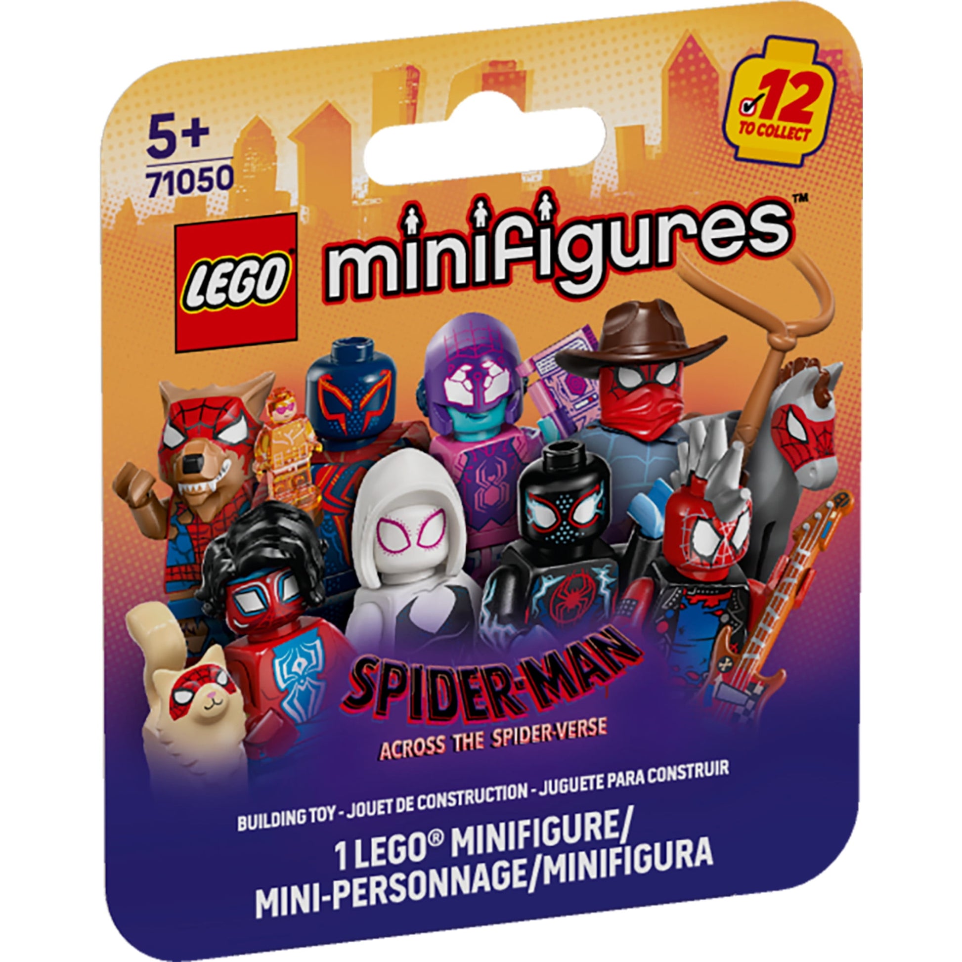 LEGO Minifigures Spider-Man: a Través Del Universo de las Arañas - Caja Misteriosa con 1 de 12 Juguetes para Niños para Juego de Simulación