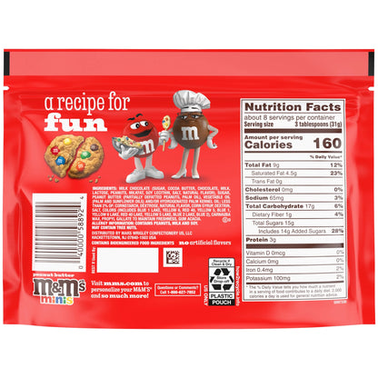 M&M's Caramelo de Chocolate con Leche y Mantequilla de Maní Minis Tamaño para Compartir: 8,6 oz. Bolsa