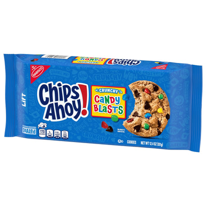 CHIPS AHOY! Galletas Crujientes con Chispas de Chocolate Candy Blasts Fudgy, 12.4 oz