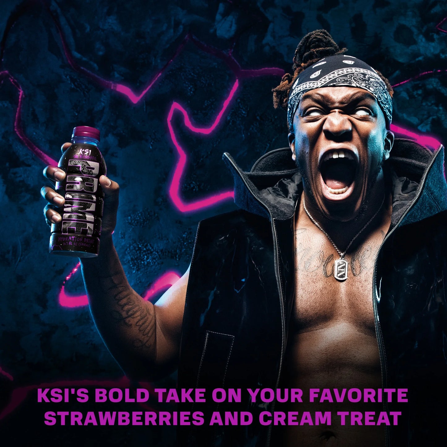 Prime Hydration Bebida Deportiva KSI la Pesadilla, 16,9 fl oz, Botella