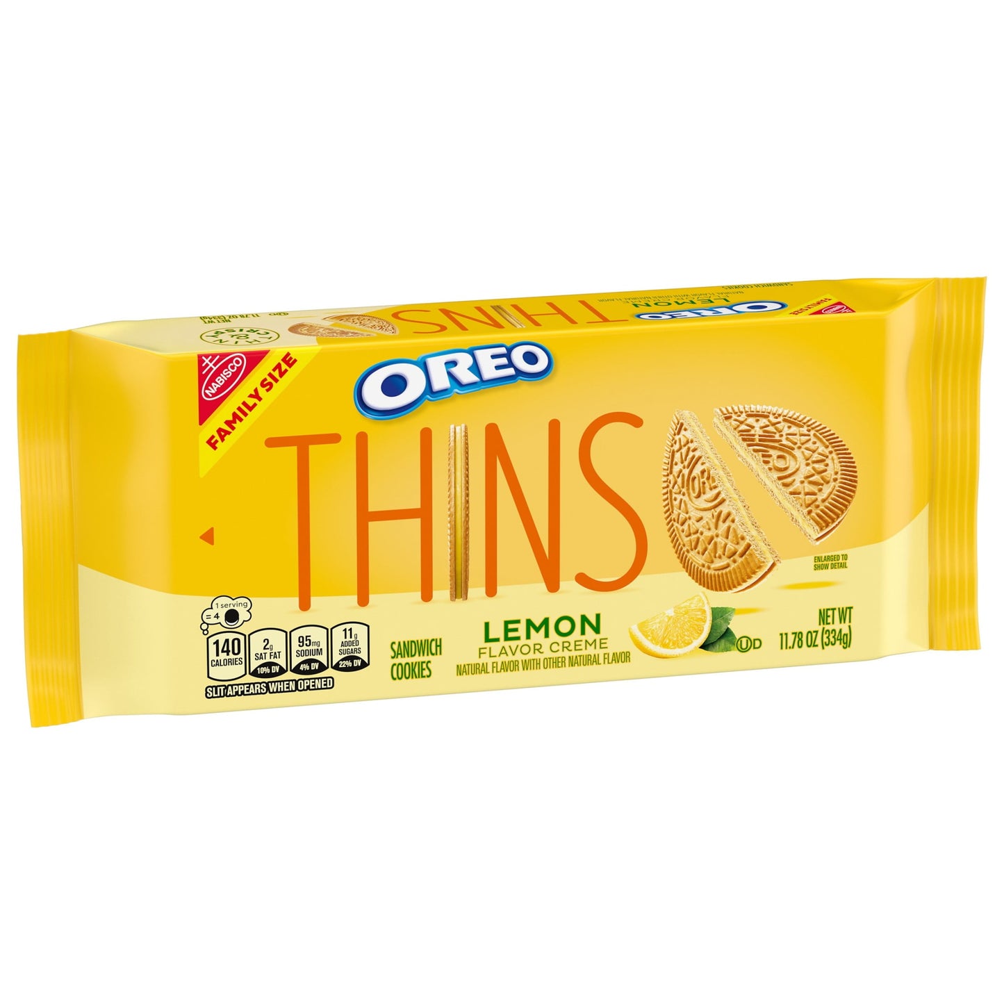 OREO Thins Galletas Sándwich de Crema de Limón Tamaño Familiar