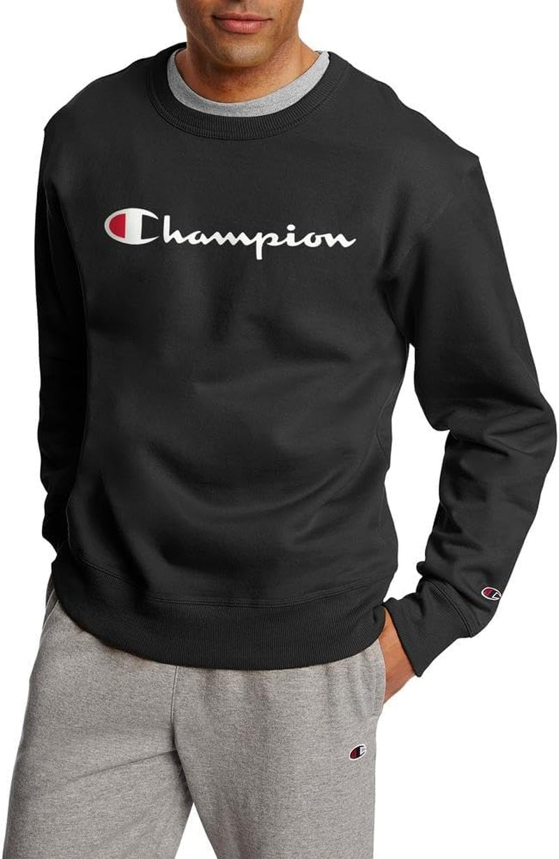 Champion - Sudadera de vellón Powerblend de peso medio con cuello redondo para hombre
